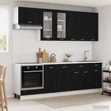 Kitchen Unit LYON 8 pcs Black Oak Engineered Wood 3438204