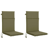 High Back Chair Cushion GEMERT 2 pcs 100% Polyester Olive Green 945687