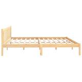 Bed Frame without Mattress Solid Wood Super King Size 810097