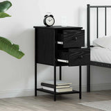Bedside Cabinet 2 pcs Black oak 32 x 42 x 70 cm Engineered wood 871290