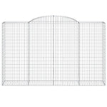 Arched Gabion Basket 300x50x180/200 cm Galvanised Iron 153519