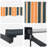 Retractable Awning Green and Yellow 3 x 2 m 3419054