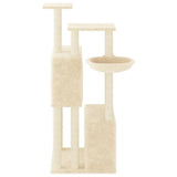 Cat Tree with Sisal Scratching Posts Cream 122 cm 172052