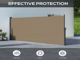 Retractable Side Awning, Outdoor Privacy Screen for Garden, Hot Tub, Balcony, Terrace, Pool, 400 x T3398P313626