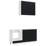 Kitchen Unit KALMAR 5 pcs Black Engineered Wood 3438236