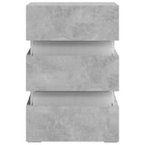 LED Bedside Cabinet Concrete Grey 45x35x67 cm Engineered Wood 326844