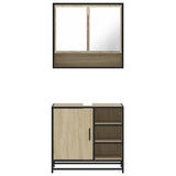 2 Piece Bathroom Furniture Set Sonoma Oak Engineered Wood 3300936