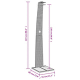 Outdoor Shower Black 55x60x224 cm Poly Rattan and Acacia Wood 368209