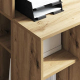 Desk with Shelf Artisan Oak 90 x 48 x 101.5 cm Engineered Wood 869529