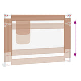 Toddler Safety Bed Rail Taupe 90x25 cm Fabric 10216