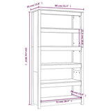 Book Cabinet Grey 80x35x154 cm Solid Wood Pine 821691