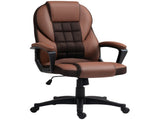 Faux Leather Office Chair - Brown T3398P343089