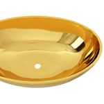 Wash Basin 40x33x13.5 cm Ceramic Gold 143474