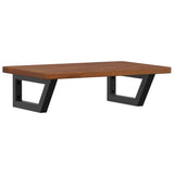 Basin Shelf Wall Mounted Steel and Solid Wood Oak 3302351