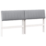 Upholstered Headboard Light Grey 160 cm Solid Pine Wood 879223