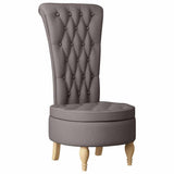 Slipper Chair Taupe 56.5 x 70 x 110 cm Fabric 42020683