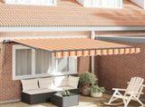 Retractable Awning Yellow and Orange 300 x 250 cm 3329965