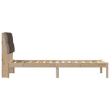 Bed Frame with Upholstered Headboard Brown 75 x 190 cm 878862