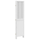 Room Divider 3 Panels White Solid Wood Paulownia 358717