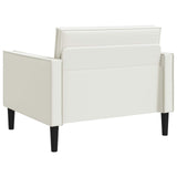 XL Armchair White Faux Leather 42043525
