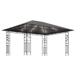Gazebo with Mosquito Net&LED String Lights 4x3x2.73m Anthracite 3070317
