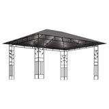 Gazebo with Mosquito Net&LED String Lights 4x3x2.73m Anthracite 3070317