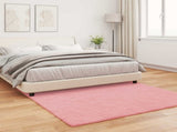 Anti-Slip Faux Rabbit Fur Rug OLITE Pink 160 x 160 cm Polyester 42021708