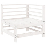 9 Piece Garden Lounge Set White Solid Wood Pine 3186299