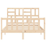 Bed Frame without Mattress 140x190 cm Solid Wood Pine 3193056