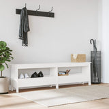 Hall Bench White 160x28x45 cm Solid Wood Pine 837380