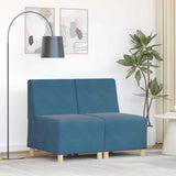 Modular Sofa Unit Armless 2 pcs Blue 55 x 74 x 82 cm Velvet 3399758