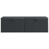 Wall-Mounted TV Cabinet 98 x 41 x 30 cm Black Engineered Wood 899206