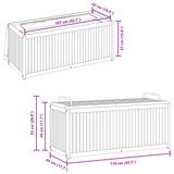 Outdoor Cushion Box 110x45x42/53 cm Solid Wood Acacia and Steel 367609