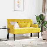 Chesterfield Bench Yellow 112 x 65.5 x 75 cm Velvet 42019292