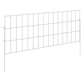 Garden Fence with Stakes 48 pcs 75 x 30 cm Mesh Silver 42042960
