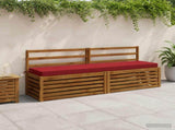 2-Piece Bench Cushions SOEST 2 pcs 100% Polyester Wine Red 950065
