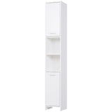 Bathroom Floor Storage Cabinet Slim Tallboy w/ Door Cupboard & Shelves For Living Room, Bedroom, T3398P344328