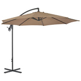 ZNTS Cantilever Garden Parasol with Steel Pole 300 cm Taupe 44876