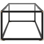 ZNTS Coffee Table Black with Tempered Glass 100x50x35 cm 322879