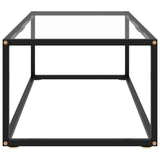 Coffee Table Black with Tempered Glass 100x50x35 cm 322879