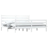 Bed Frame without Mattress Solid Wood Pine 200x200 cm White 3103734