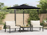Garden Parasol with Steel Pole Black 225x225x212 cm 4005064