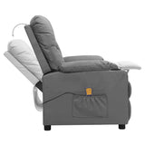Massage Chair Grey Faux Leather 339133