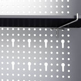 145354 Wall Mounted Tool Cabinet Industrial Style Metal Grey and Black