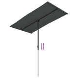 Garden Parasol with Aluminium Pole 180x110 cm Anthracite 47330