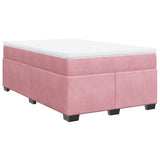 Box Spring Bed with Mattress Pink 120x200 cm Velvet 3285280