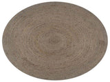 Handmade Rug Jute Round 120 cm Grey 133663