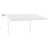 Manual Retractable Awning with LED 4x3 m Cream 3069942
