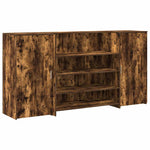 Reception Desk Smoked Oak 200x50x103.5 cm Engineered Wood 3324182
