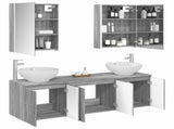 Bathroom Cabinet Set 5 pcs Grey Sonoma Engineered Wood 3406492